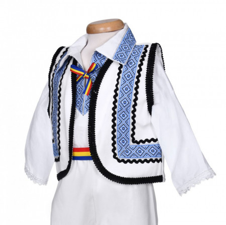 Set botez popular baiat, trusou botez landou, lumanare si costum national, Denikos® 1039 - Img 6
