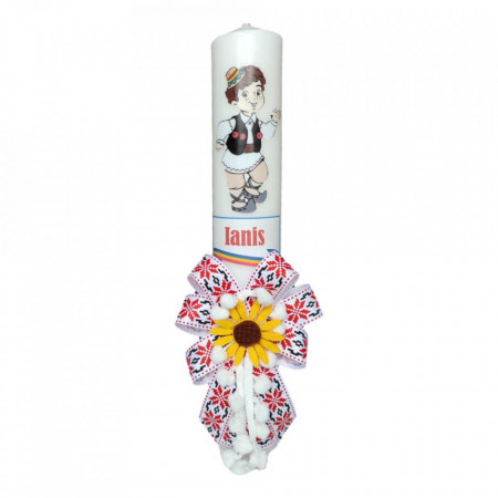 Set costumas traditional botez, trusou si lumanare personalizata, decor traditional, Denikos® C9002 - Img 3