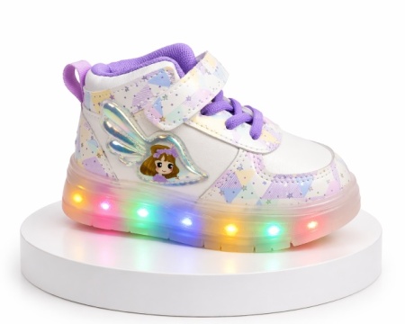 Adidasi pentru copii cu luminite LED multicolore model printesa - Img 3