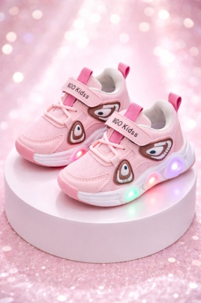 Adidasi roz cu luminite Panda New Style - Img 5