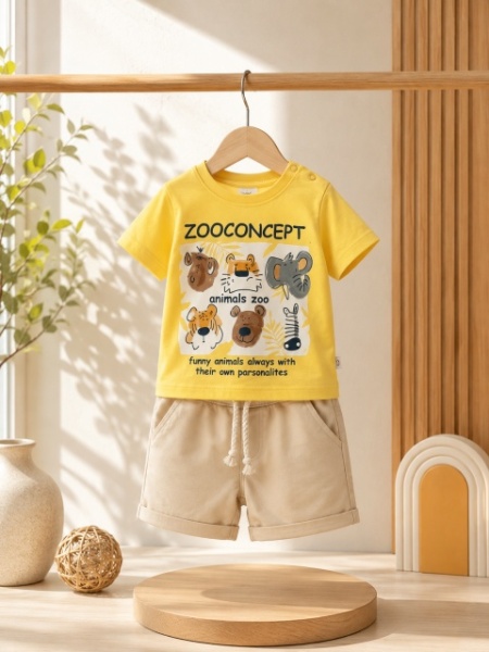 Compleu pentru bebelusi Zoo Concept - galben - Img 2