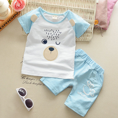 Costum bebelusi cu pantalonasi si tricou - Blue Bear