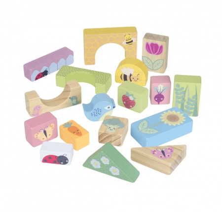 Cuburi de construit Gradina de primavara, Orange Tree Toys - Img 3