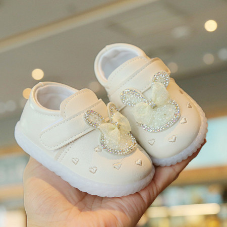 Pantofiori albi pentru fetite - Mousse