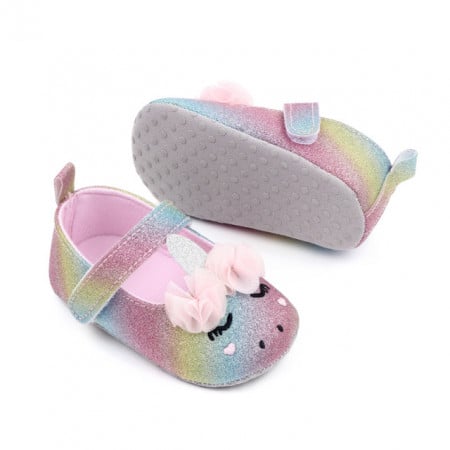 Pantofiori multicolori pentru fetite - Unicorn