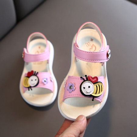 Sandale roz pentru fetite - Albinuta