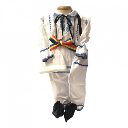 Set botez traditional baietel, trusou botez landou, lumanare si costum national baiat, Denikos® 969 - Img 5