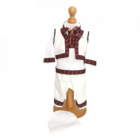 Set botez traditional, trusou botez, cutie trusou, lumanare si costum national baietel, Denikos® C9093 - Img 2