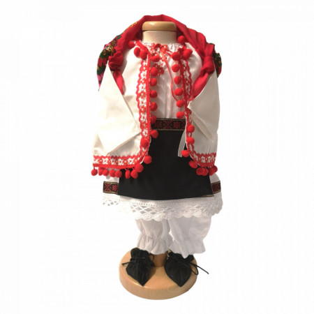 Set costumas rochita populara, trusou botez, cutie trusou si lumanare, decor traditional, Denikos® C9110 - Img 4