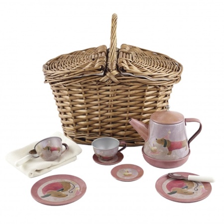 Set pentru ceai muzical in cos picnic, Catelusii muzicali, Egmont Toys - Img 2