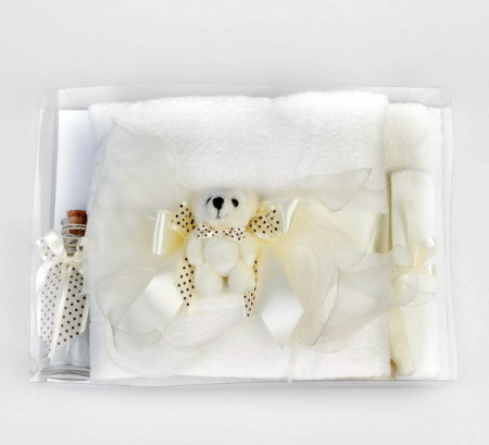 Trusou botez ivory cu ursulet NK0006 - Img 2