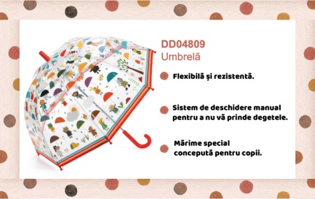 Umbrela pentru copii In ploaie, Djeco - Img 3