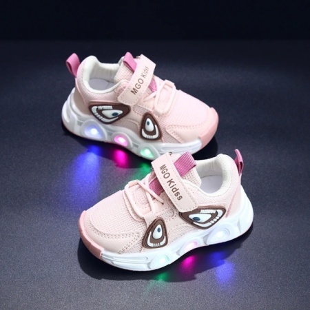 Adidasi roz cu luminite Panda New Style - Img 2