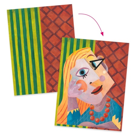 Atelier creativ Cap patrat Inspired by Picasso, Djeco - Img 3