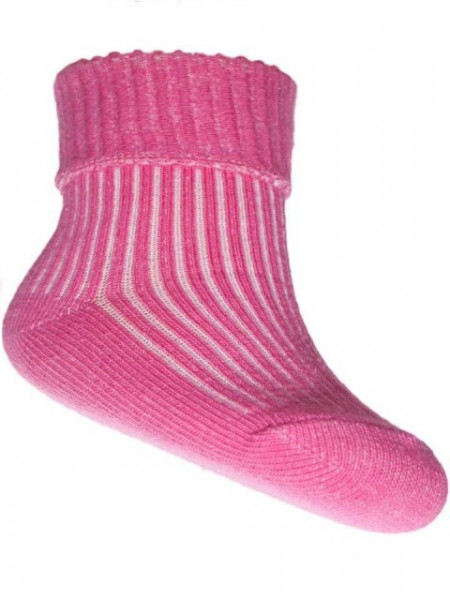 Ciorapei roz pentru bebelusi cu banda de elastic lejera