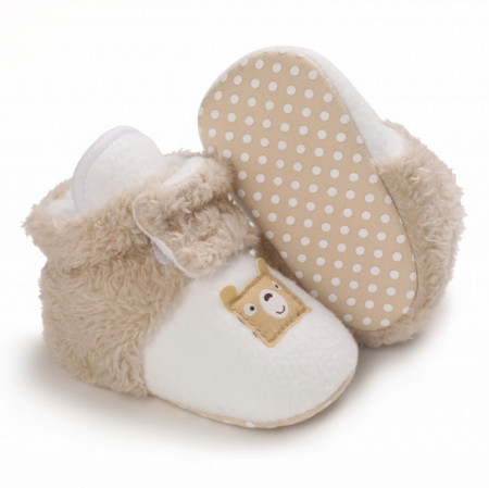 Cizmulite plusate alb cu crem pentru bebelusi - Teddy - Img 8