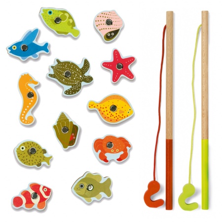 Joc magnetic de pescuit Fishing tropic, Djeco - Img 4