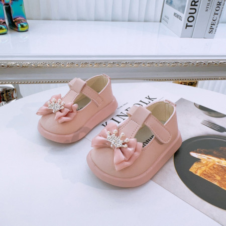 Pantofi roz pudra pentru fetite - Coronita