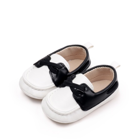 Pantofiori albi cu negru tip mocasini - Img 7
