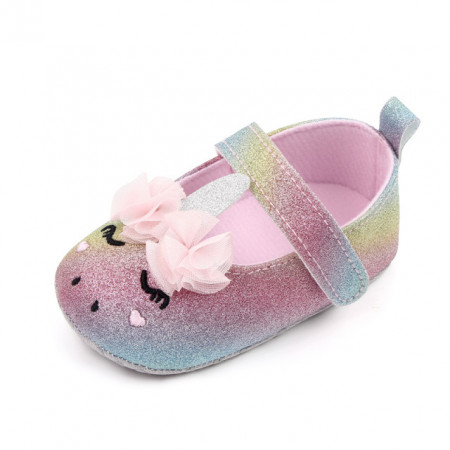Pantofiori multicolori pentru fetite - Unicorn - Img 5