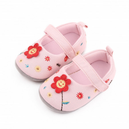 Pantofiori roz - Floricica crosetata