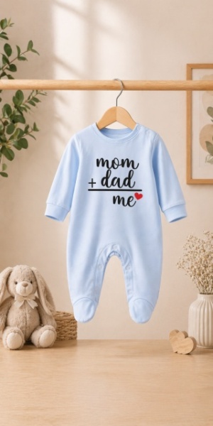 Salopeta bleu cu botosei pentru bebelusi, Mom&amp;Dad - Img 2