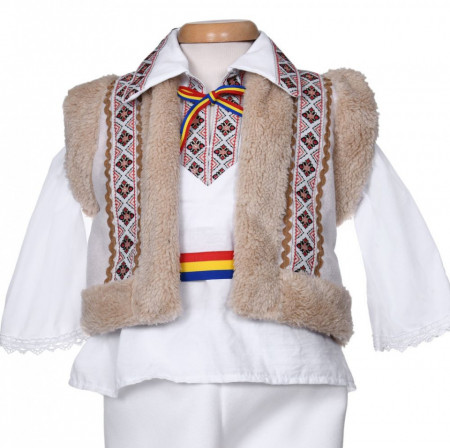Set botez national baiat, trusou botez landou, lumanare si costum traditional, Denikos® 1045 - Img 6