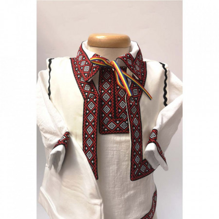Set botez popular baietel, trusou botez landou, lumanare si costum national baiat, Denikos® 966 - Img 7