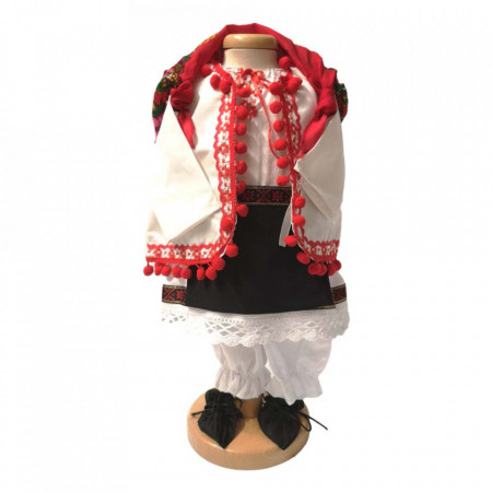 Set botez traditional fetita, trusou botez landou, lumanare si costum traditional, Denikos® 983 - Img 6
