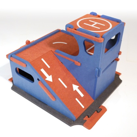 Set de constructie Garaj modular cu pista si 2 masini de curse, Croc toys - Img 3