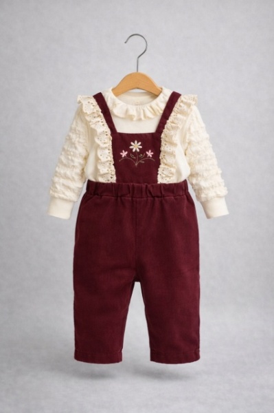 Costumas bluza cu salopeta pentru bebelusi - MINICAYZEN - Img 3