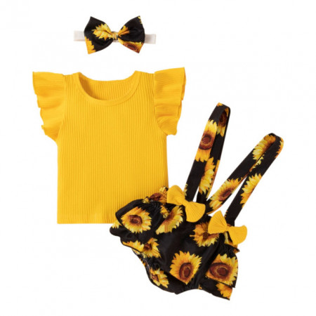 Costumas cu bluzita galbena - Floarea soarelui