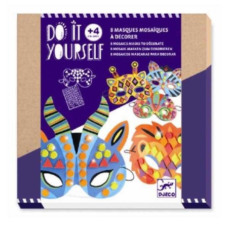 Joc creativ DIY Masti animale din jungla, Djeco - Img 2
