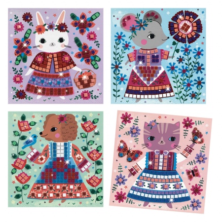 Joc creativ mozaic Animale de companie, Djeco - Img 2