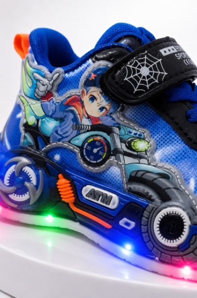 Pantofi sport cu lumini LED, Model Carting, Albastru - Img 6