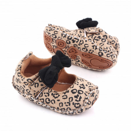 Pantofiori leopard cu fundita neagra - Img 5