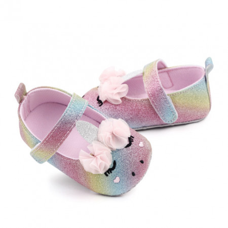 Pantofiori multicolori pentru fetite - Unicorn - Img 6
