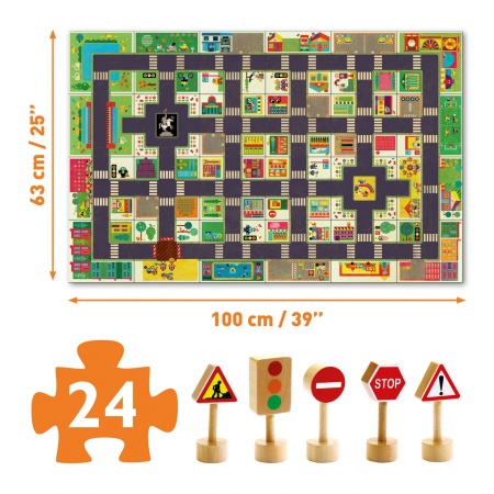 Puzzle Pop to play Orasul, Djeco - Img 4