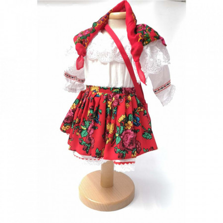 Set botez traditional fetita, trusou botez landou, lumanare si costum national fata, Denikos® 971 - Img 3