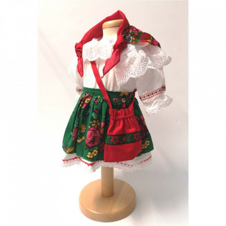 Set botez traditional fetita, trusou botez landou, lumanare si costum popular fata, Denikos® 972 - Img 6