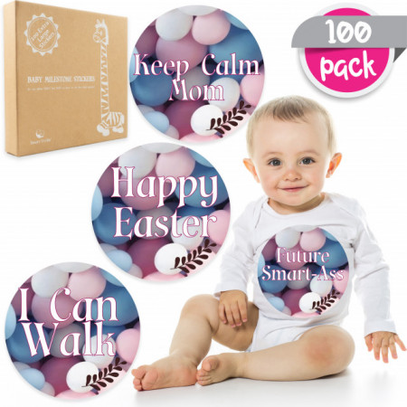 Set de 100 Stickere Baby Milestone - 20 cm, Pachet XXL