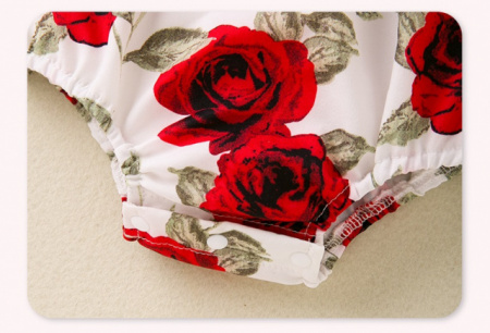 Body cu volanase pentru fetite - Roses - Img 6