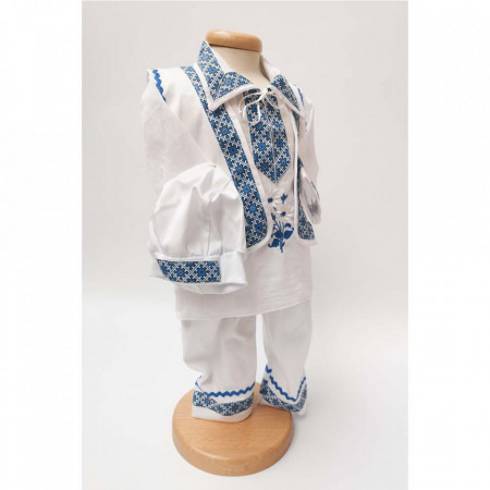 Set botez national baietel, trusou botez landou, lumanare si costum popular baiat, Denikos® 964 - Img 3