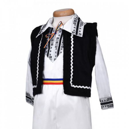 Set botez traditional baiat, trusou botez landou, lumanare si costum national, Denikos® 1041 - Img 5