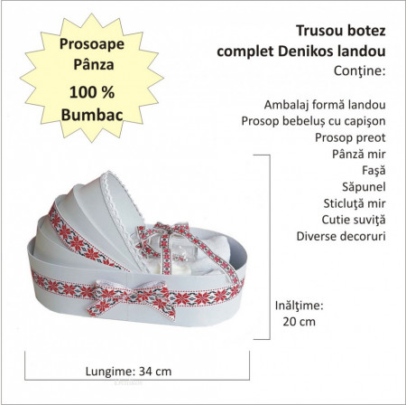Set costumas rochita populara, trusou si lumanare personalizata, decor traditional Denikos® C9014 - Img 5