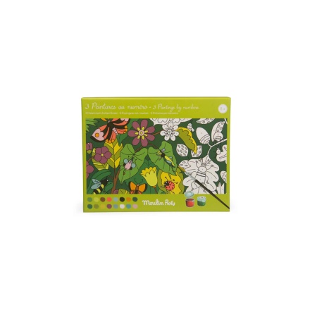 Set creativ Picteaza cu numere Variatii botanice, Moulin Roty - Img 2