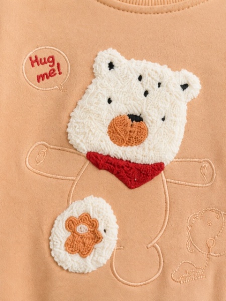 Set din doua piese pentru bebelusi, bumbac, BABYCAN, Teddy Bear - Img 3