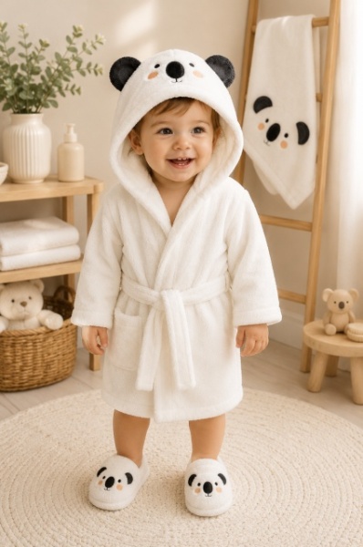 Set Premium 0-2 ani, halat, prosop cu capison si papucei, Koala - Img 2