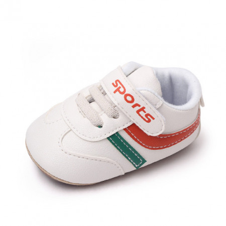 Adidasi albi cu dungi colorate - Sports - Img 6
