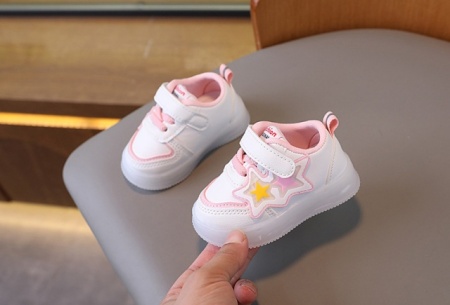 Adidasi albi cu luminite si stelute colorate - Img 3